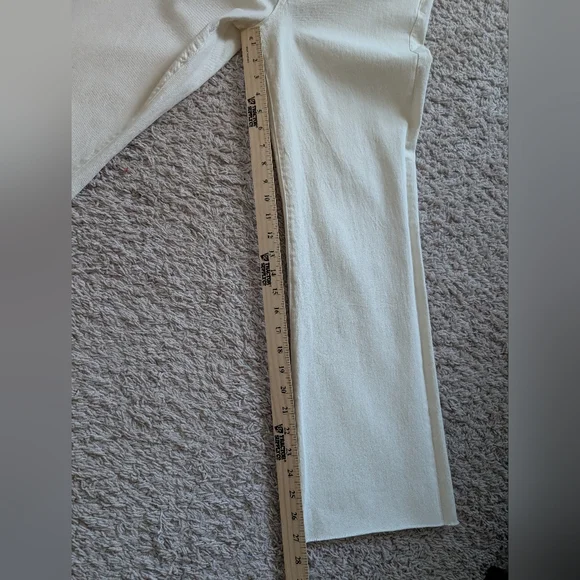 NWT Kut from the Kloth Kelsey High Rise Ankle Flare Jeans Ecru Raw Hem Size 10 - Picture 10 of 11